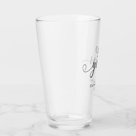 50 jaar trouwdag Minimal Elegant Glas (Rechts)