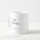 50 jaar trouwdag Minimal Elegant Koffiemok (Voorkant links)