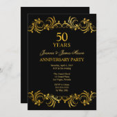 50 jaar uitnodiging van de partij van het Jubileum (Voorkant / Achterkant)
