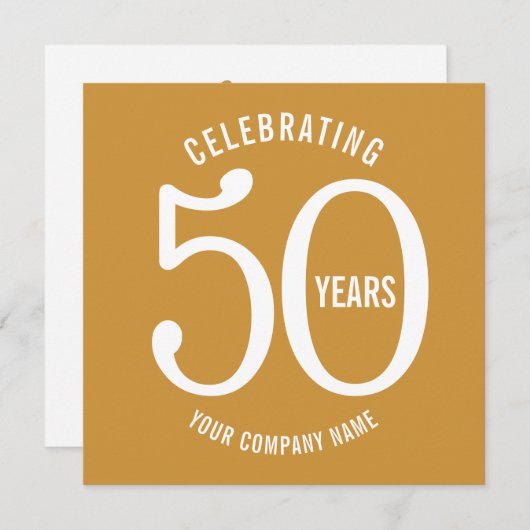 50 jaar uitnodigingen van feestelijke feestdagen (Voorkant / Achterkant)