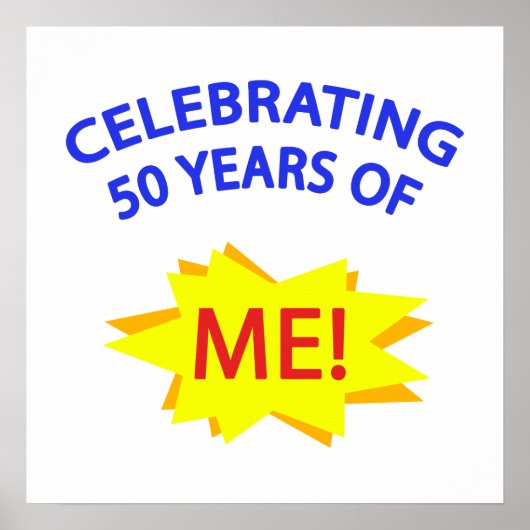 50 jaar van mij vieren! poster (Voorkant)