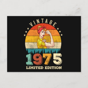 50 Jaar Verjaardag 1975 Vintage 50ste Verjaardag V Briefkaart
