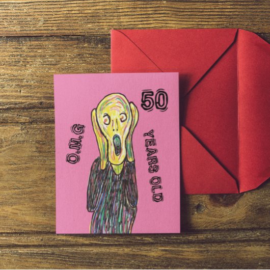 50 jaar verjaardag elke leeftijd   briefkaart