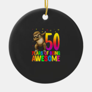 50 Jaar Verjaardag Luiaard Dabbing 50ste Verjaarda Keramisch Ornament