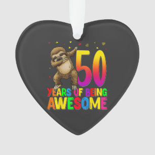 50 Jaar Verjaardag Luiaard Dabbing 50ste Verjaarda Ornament