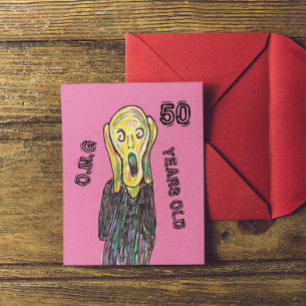 50 jaar verjaardag op elke leeftijd briefkaart