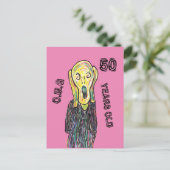 50 jaar verjaardag op elke leeftijd briefkaart (Staand voorkant)