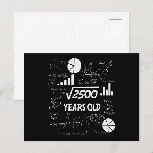 50 Jaar Verjaardag Wiskunde Docent 50ste Verjaarda Briefkaart (Voorkant / Achterkant)