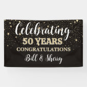 50 jaar vieren! Aangepaste jubileumbanner Spandoek (Horizontaal)