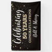 50 jaar vieren! Aangepaste jubileumbanner Spandoek (Verticaal)