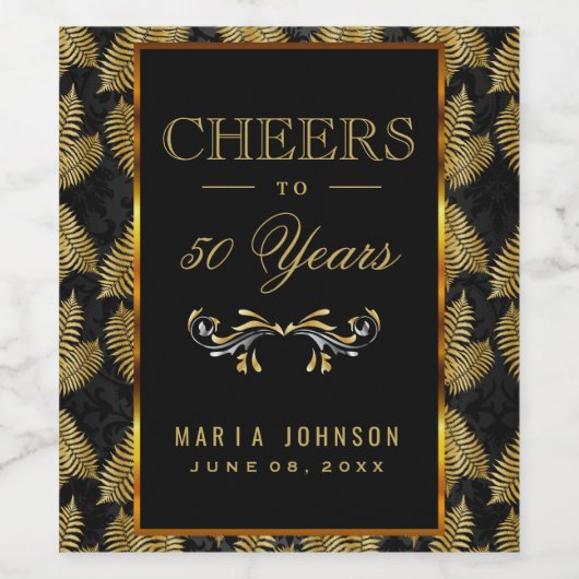 50 jaar vieren - elke leeftijd verjaardag wijn etiket (Enkel label)