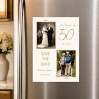 50 Jaar vieren Save the Date-magneet