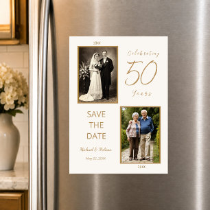 50 Jaar vieren Save the Date-magneet Magnetische Uitnodiging