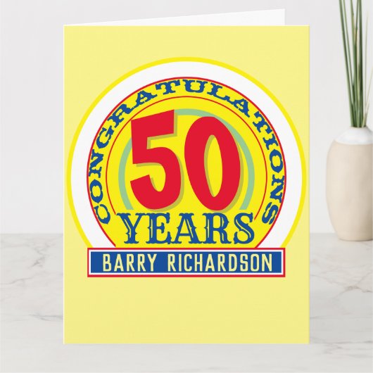 50 jaar viering kaart (Voorkant)