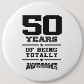 50 jaar volledig Geweldige Ronde Button 6,0 Cm (Voorkant)