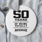 50 jaar volledig Geweldige Ronde Button 6,0 Cm (In situ)