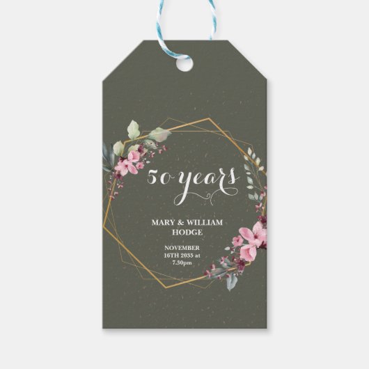 50 jaar voor altijd: een Jubileum om te onthouden Cadeaulabel (Voorkant)