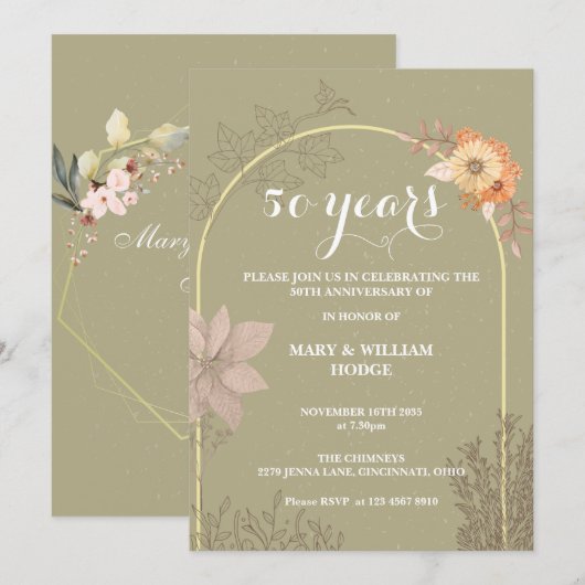 50 jaar voor altijd: een Jubileum om te onthouden Kaart (Voorkant / Achterkant)