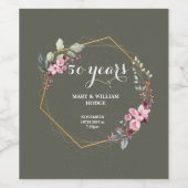 50 jaar voor altijd: een Jubileum om te onthouden Wijn Etiket (Enkel label)