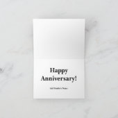 50 jaar Wedding Happy Jubileum Black en Gold Kaart (Binnen)