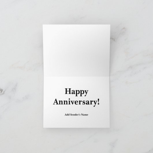 50 jaar Wedding Happy Jubileum Black en Gold Kaart (Binnen)