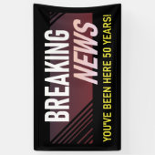 50 Jaar Werken Jubileum 50e Werknemer Spandoek (Verticaal)