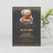 50 jaar Whiskey verjaardag Kaart (Staand voorkant)