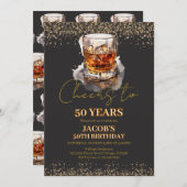 50 jaar Whiskey verjaardag Kaart (Voorkant / Achterkant)