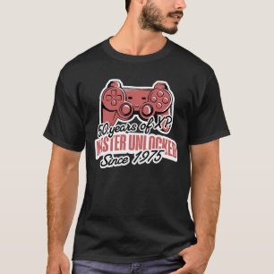 50 jaar XP Master Unlocked Gamer-verjaardag T-shirt