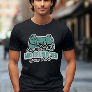 50 jaar XP Master Unlocked Gamer-verjaardag T-shirt