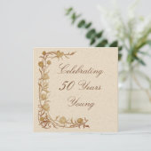 50 jaar Young Birthday Invitation Kaart (Staand voorkant)