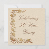 50 jaar Young Birthday Invitation Kaart (Voorkant)