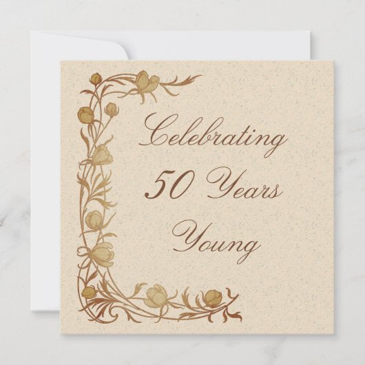 50 jaar Young Birthday Invitation Kaart (Voorkant)