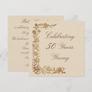 50 jaar Young Birthday Invitation Kaart