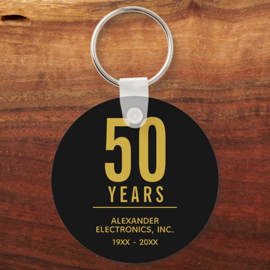 50 jaar zakelijk Jubileum Sleutelhanger (Voorkant)