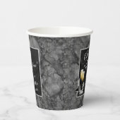 50 jaar zilveren en zwarte verjaardag papieren bekers (Links)