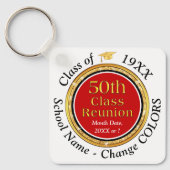 50-jaars Reunion-souvenirs, Change Red, Black Sleutelhanger (Voorkant)