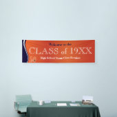 50-jaars verbandbanner in Oranje en blauw Spandoek (Beurs)