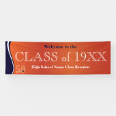 50-jaars verbandbanner in Oranje en blauw Spandoek (Horizontaal)