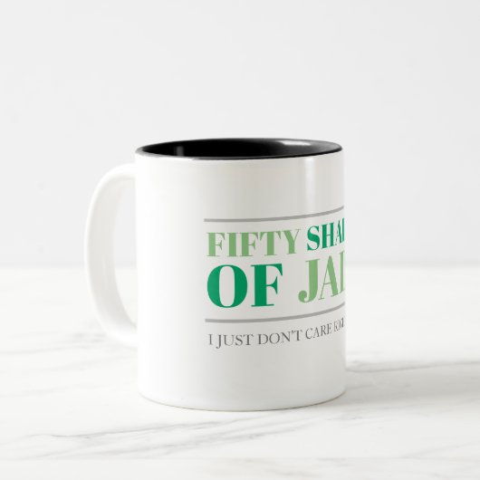 50 Jade-schaduwen Tweekleurige Koffiemok (Voorkant links)