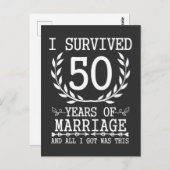 50 Jaren Echtgenoot Echtgenote 50ste Trouwdag Briefkaart (Voorkant / Achterkant)