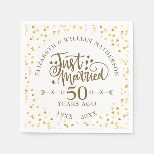 50-jarig Huwelijksjubileum Servet (Voorkant)