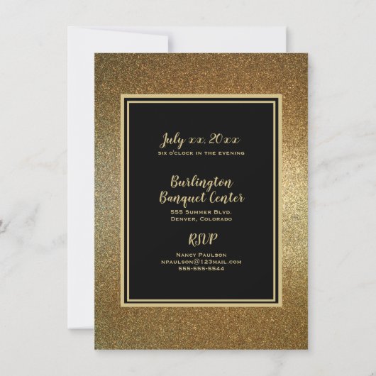 50-jarig jubileifeest Gouden Bruiloft Kaart (Achterkant)