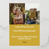 50-jarig jubileum folie uitnodiging (Achterkant)