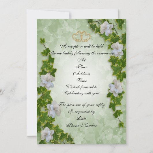 50-jarig jubileum gelofte vernieuwing Ivy en Garde Kaart (Achterkant)