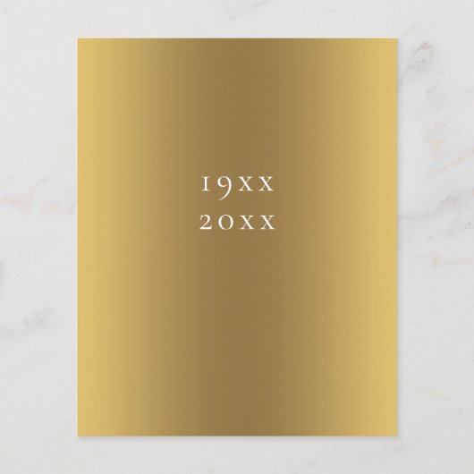 50-jarig jubileum Gouden Bloemenkrans Uitnodiging (Achterkant)