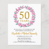 50-jarig jubileum Gouden Bloemenkrans Uitnodiging (Voorkant)