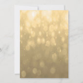 50-jarig jubileum | Gouden Bokeh Lichten Kaart (Achterkant)