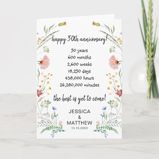 50-jarig jubileum: het beste moet nog komen kaart (Voorkant)