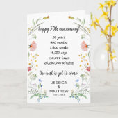 50-jarig jubileum: het beste moet nog komen kaart (Gele Bloem)